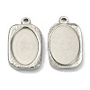 Non-Tarnish 304 Stainless Steel Pendant Cabochon Settings STAS-E191-13P-2
