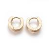 304 Stainless Steel Huggie Hoop Earrings EJEW-O087-09F-1