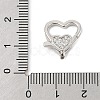 Brass Micro Pave Clear Cubic Zirconia Lobster Claw Clasps KK-P299-06P-3