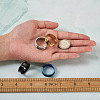 4 Colors Stainless Steel Grooved Finger Ring Settings STAS-TA0001-26D-6