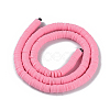 Flat Round Handmade Polymer Clay Beads CLAY-R067-6.0mm-28-2