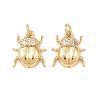 Brass Micro Pave Cubic Zirconia Pendants KK-G544-09G-02-1