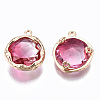 Two-Tone Faceted Glass Charms GLAA-S193-032E-2