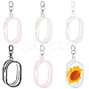 6Pcs 6 Colors Portable Travel Transparent Plastic Zipper Bags with Alloy Clasps ABAG-GA0001-29B-1