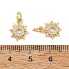 SHEGRACE Brass Clear Cubic Zirconia Charms XGRQ3P150-588G-3