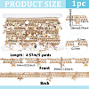 5 Yards Polyester Thread & Plastic Shell Beaded Trim Ribbon OCOR-PH0007-74A-2