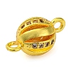 Brass Micro Pave Clear Cubic Zirconia Connector Charms KK-A230-06D-G-2
