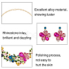 ANATTASOUL Colorful Rhinestone Flower of Life Pendant Necklace & Dangle Stud Earrings SJEW-AN0001-12-3