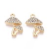 Rack Plating Alloy Rhinestone Pendants PALLOY-T091-27M-G-2