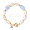 Imitation Gemstone & ABS Imitation Pearl Acrylic Beaded Bracelets for Women BJEW-JB12157-02-2
