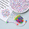 1 Bag 1200Pcs Opaque Acrylic Flat Round with Letter & Heart Beads DIY-YW0002-32-7