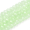 Baking Paint Imitation Jade Glass Bead Strands DGLA-A034-J8MM-A03-1