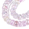 Electroplate Transparent Crackle Glass Beads Strands EGLA-Q135-01A-B01-3