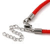 Milan Cord & 304 Stainless Steel Bracelets Making MAK-H004-02B-P02-3