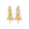 Brass Micro Pave Cubic Zirconia Peg Bails Charms KK-D324-25G-1