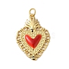 Rack Plating Brass Enamel Pendants KK-S372-01G-02-1