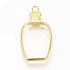 Alloy Open Back Bezel Pendants PALLOY-R098-22G-2