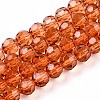 Baking Paint Transparent Glass Beads Strands DGLA-A035-T6mm-A04-1