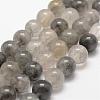 Natural Cloudy Quartz Beads Strands G-E376-8mm-01-2