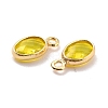 Eco-Friendly Brass with Glass Pendants KK-K268-01-4