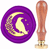 Brass Wax Seal Stamp AJEW-WH0337-013-1