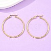 Ion Plating(IP) 304 Stainless Steel Hoop Earrings EJEW-N0016-11G-F-5