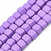 Handmade Polymer Clay Beads Strands CLAY-S092-78H-1