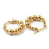 Iron Plating(IP) 304 Stainless Steel Beaded Hoop Earrings for Women EJEW-F319-03G-3