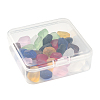 32Pcs 8 Colors Transparent Frosted Glass Beads Strands GLAA-FS0001-60-2