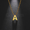 201 Stainless Steel Initial Pendant Necklaces FS-WG78A3B-01-2