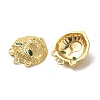 Brass Micro Pave Green Cubic Zirconia Pendants KK-G481-08G-2