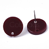 Cellulose Acetate(Resin) Stud Earring Findings KY-R022-018-4