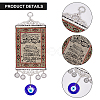 Zinc Alloy & Cloth Hanging Pendant Decorations HJEW-WH0036-22-5