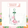 3Pcs 3 Colors Lily of the Valley Kintting Cotton Wool Pendant Decorations HJEW-DC0001-03-2