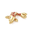 Brass Enamel Pendants KK-B148-12G-01-3
