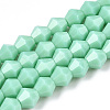 Opaque Solid Color Imitation Jade Glass Beads Strands X-EGLA-A039-P6mm-D20-1