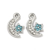 304 Stainless Steel Rhinestone Pendants STAS-L308-02C-P-1