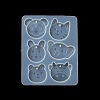 Rabbit/Dragon/Cat Pendant DIY Silhouette Silicone Mold DIY-K073-09B-4