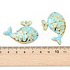 Ocean 304 Stainless Steel Enamel Pendants X-STAS-T076-08F-03G-3