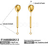 316L Surgical Stainless Steel & Clear Cubic Zirconia Stud Dangle Earrings WG6479C-01-2