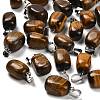 Natural Tiger Eye Pendants G-Z067-03P-09-1