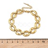 304 Stainless Steel Oval Link Chain Bracelets for Women BJEW-F533-02A-G-5