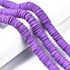 Flat Round Handmade Polymer Clay Beads CLAY-R067-12mm-01-4