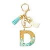 Transparent Epoxy Resin Pendant Keychains KEYC-FS00022-04-1