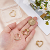 4Pcs Brass Screw Carabiner Lock Charms KK-HS0015-14-3