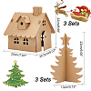 6 Sets 2 Style Unfinished Cardboard 3D Puzzles AJEW-NB0005-36-2