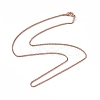 304 Stainless Steel Box Chain Necklaces for Men Women NJEW-G091-01RG-1