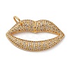 Brass Micro Pave Cubic Zirconia Pendants KK-U076-11G-1