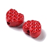 Spray Painted Alloy Waffle Beads PALLOY-H134-48-2