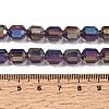 Electroplate Transparent Column Glass Beads Strands EGLA-A043-02-HP02-4